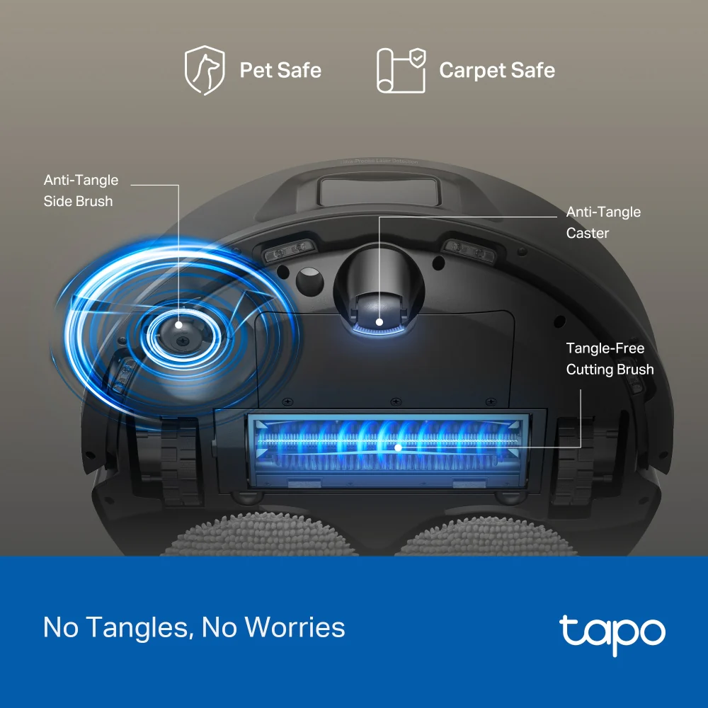 Tapo RV50 Omni Robot Vacuum Cleaner & Mop+ All-in-One Omni Dock - Image 6