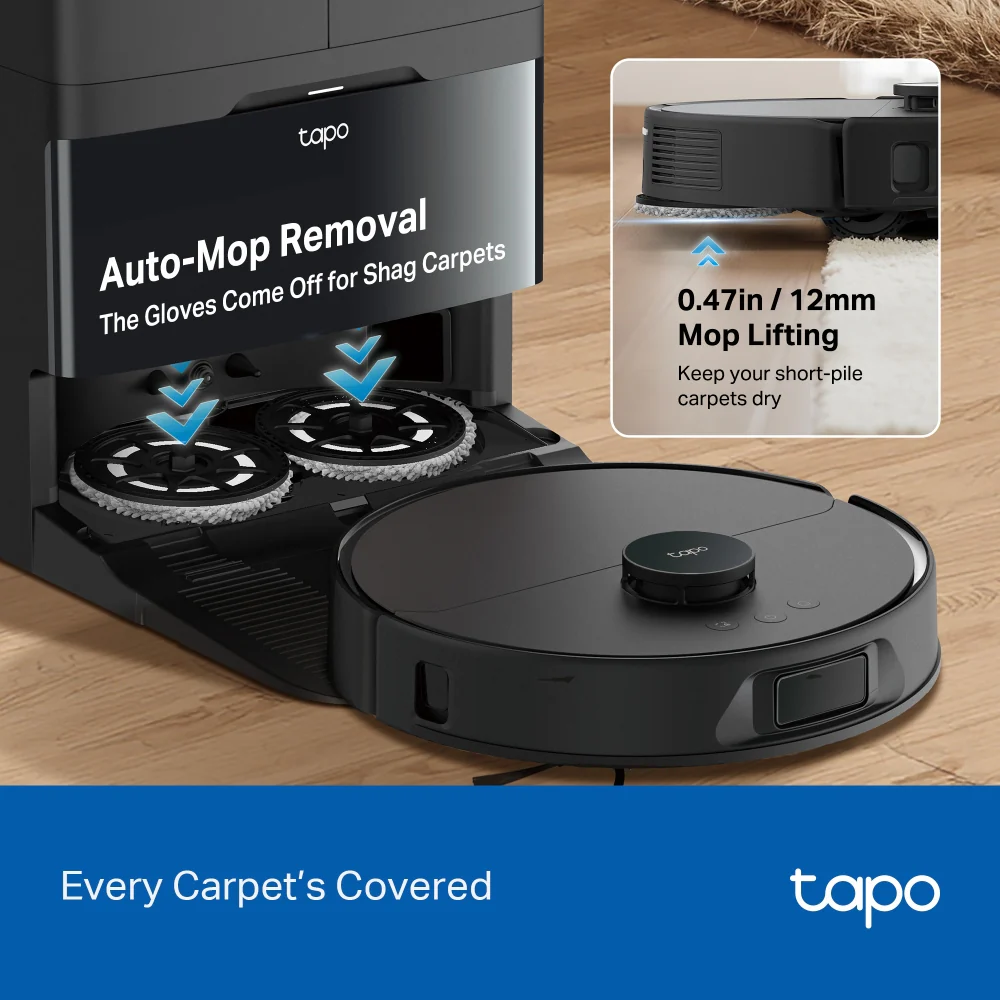Tapo RV50 Omni Robot Vacuum Cleaner & Mop+ All-in-One Omni Dock - Image 9
