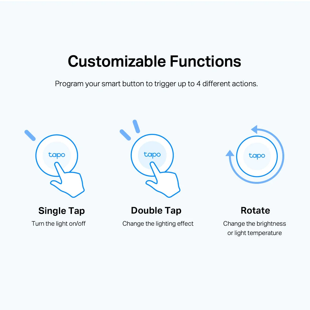 Smart Button, Customised Smart Action,  Tapo S200B Twin Pack - Image 5
