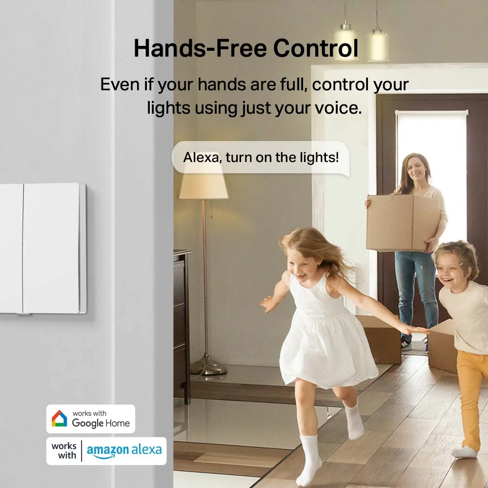 Smart Light Switch, 2-Gang 1-Way, Tapo S220 Twin Pack - Image 2