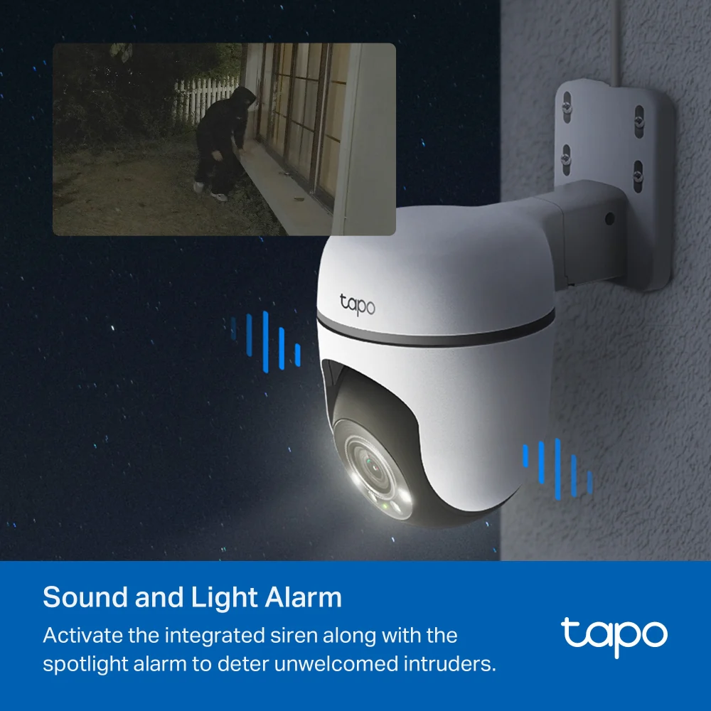 Tapo TC40 1080P Outdoor Wi-Fi Pan/Tilt/Zoom Security Camera - Image 9
