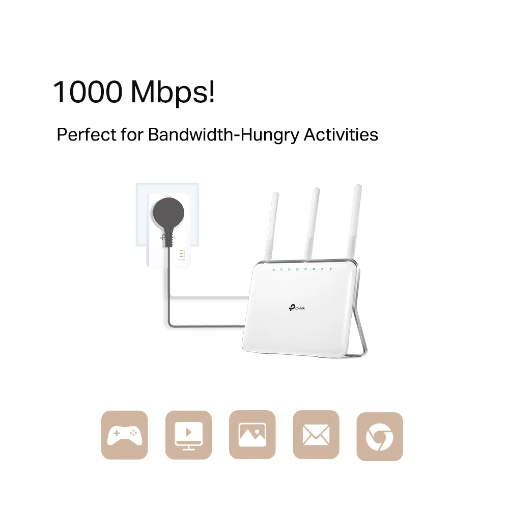 TL-PA7017P KIT AV1000 Gigabit Passthrough Powerline Starter Kit - Image 7