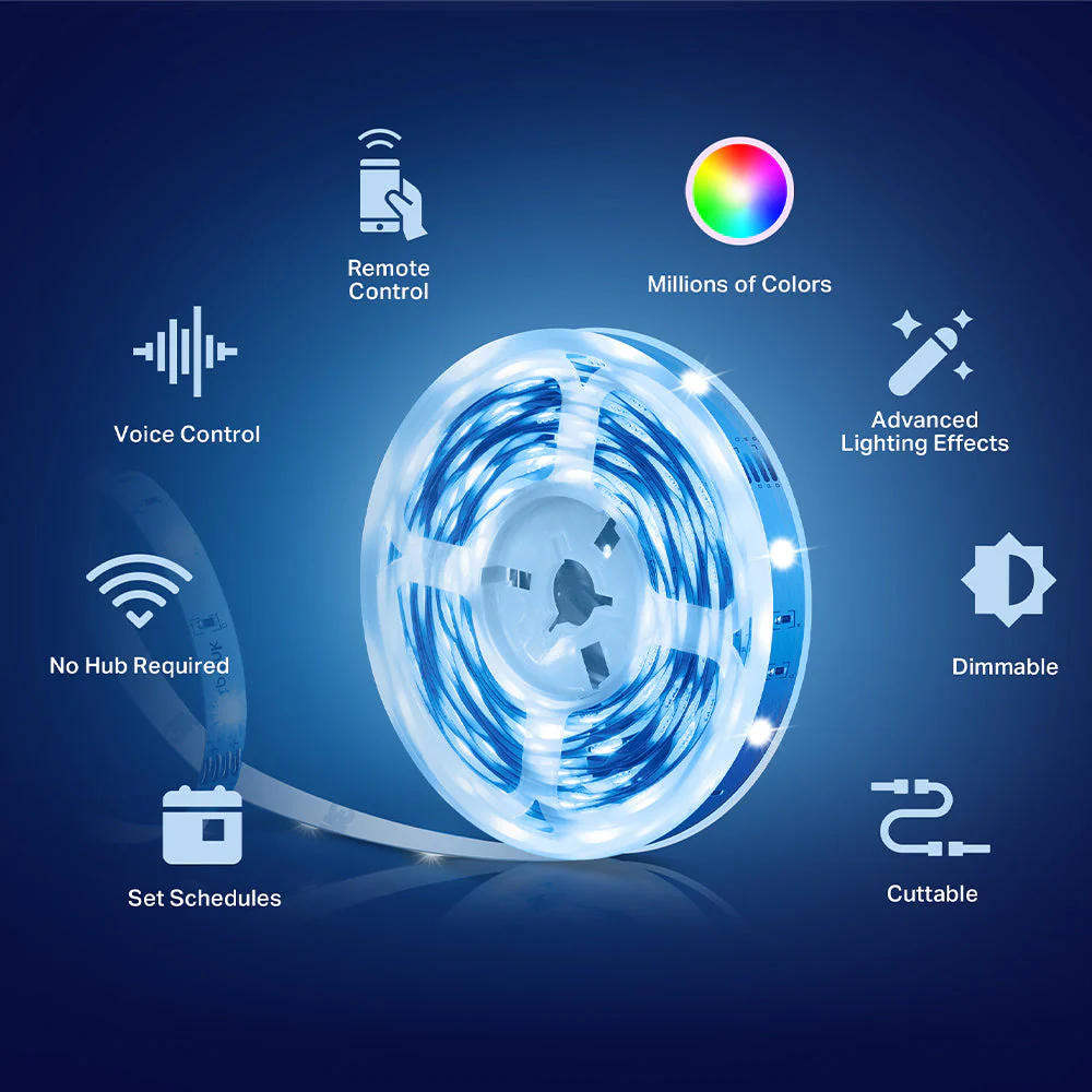Smart LED Light Strip 2x5 Meters, RGB Multicolour, Tapo L900-10 - Image 3