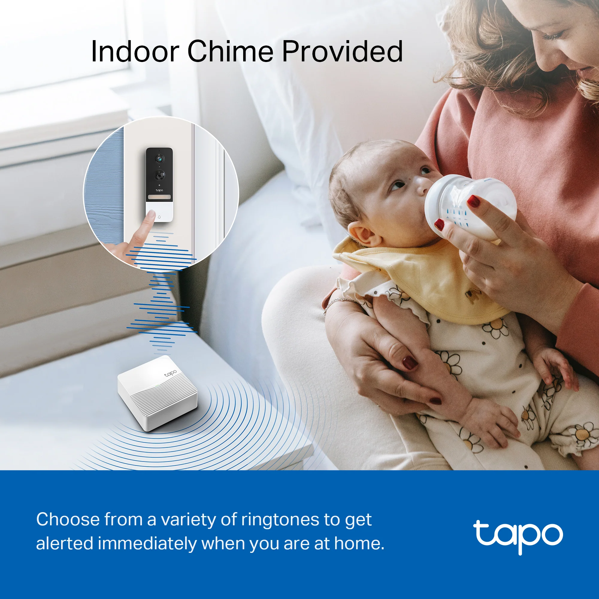 Tapo D230S1 Wireless Battery Video Doorbell + Chime & Hub Included - Image 3