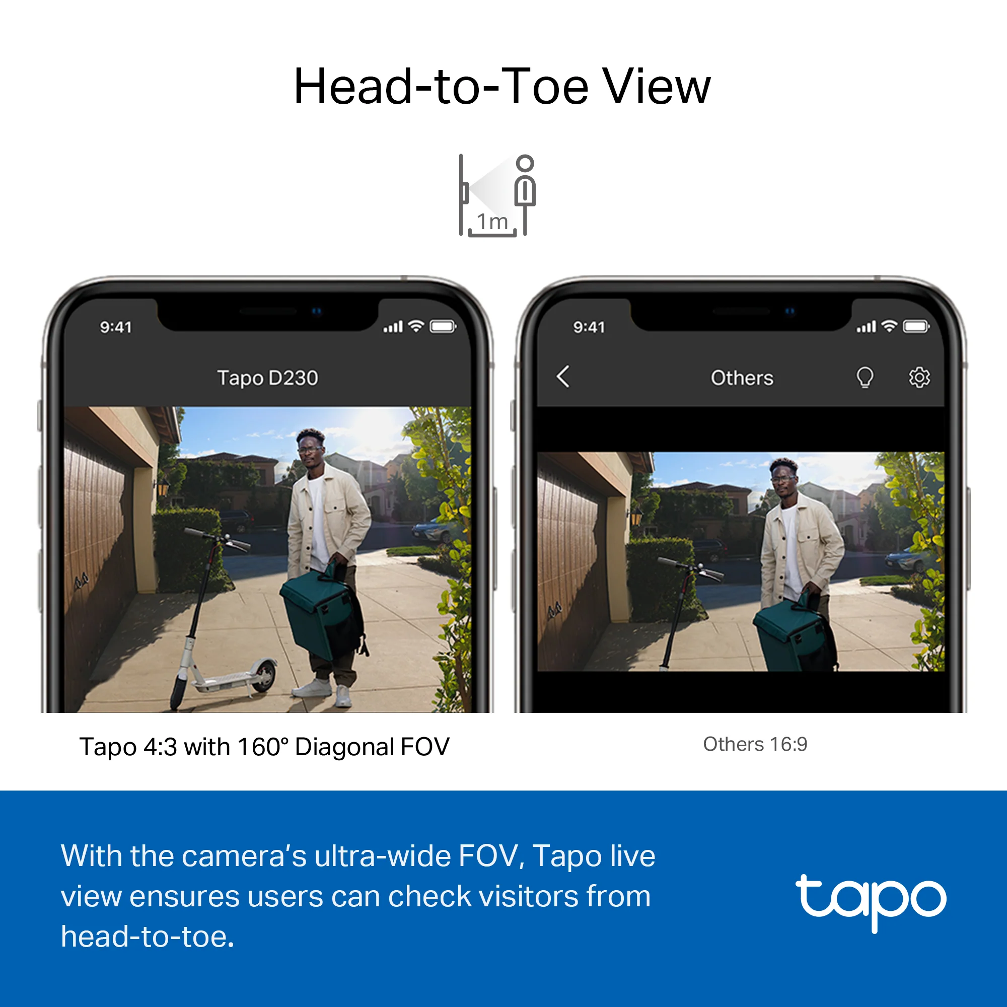 Tapo D230S1 Wireless Battery Video Doorbell + Chime & Hub Included - Image 6